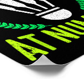 Abonnement op nummer 1 Funny Badminton Poster (Hoek)