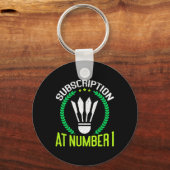 Abonnement op nummer 1 Funny Badminton Sleutelhanger (Voorkant)