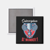 Abonnement Op Nummer 1 Grappige Badminton  Magneet (Voorkant / Achterkant)