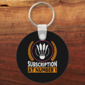 Abonnement op nummer 1 grappige badminton sleutelhanger (Voorkant)