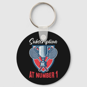 Abonnement Op Nummer 1 Grappige Badminton Sleutelhanger