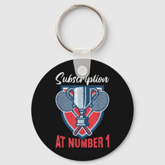Abonnement Op Nummer 1 Grappige Badminton  Sleutelhanger (Voorkant)