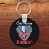 Abonnement Op Nummer 1 Grappige Badminton  Sleutelhanger (Voorkant)