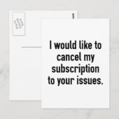 Abonnement op opzeggen briefkaart (Voorkant / Achterkant)