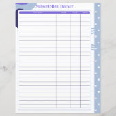 Abonnementstracker pagina- Maandelijks of Jaarlijk (Voorkant)