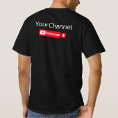 Abonneren YouTube Kanaal Naam Custom T-Shirt (Achterkant)