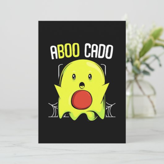 Aboocado Avocado Halloween Kaart (Staand voorkant)