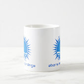 Abora-opnamen Blauw-op-Witte Mok (Center)