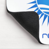 Abora Recordings Blue-on-White Mousepad Muismat (Hoek)