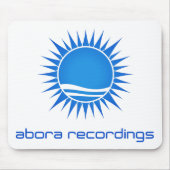 Abora Recordings Blue-on-White Mousepad Muismat (Voorkant)