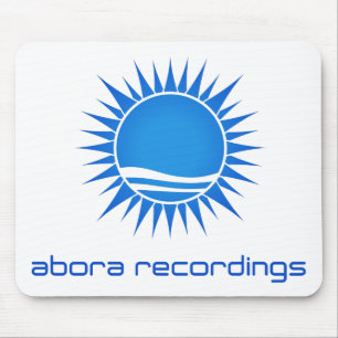 Abora Recordings Blue-on-White Mousepad Muismat