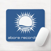 Abora Recordings White-on-Blue Mousepad Muismat (Met muis)