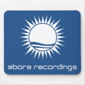 Abora Recordings White-on-Blue Mousepad Muismat (Voorkant)