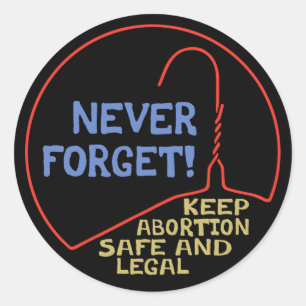 Aboration Safe & Legal Ronde Sticker