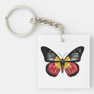 Aborigemaandvlag monarque Butterfly Sleutelhanger