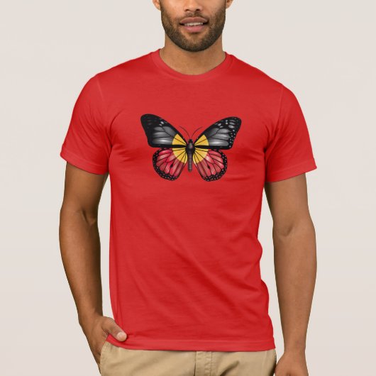 Aborigemaandvlag monarque Butterfly T-shirt (Voorkant)