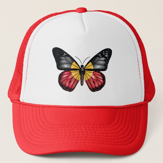 Aborigemaandvlag monarque Butterfly Trucker Pet (Voorkant)
