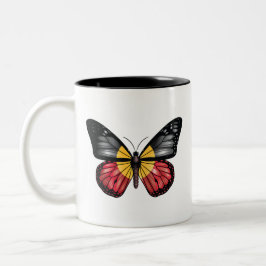 Aborigemaandvlag monarque Butterfly Tweekleurige Koffiemok