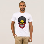 Aborigen glimlachen schedelvlag t-shirt (Voorkant volledig)