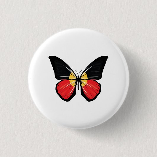 Aborigin Butterfly-vlag Ronde Button 3,2 Cm (Voorkant)