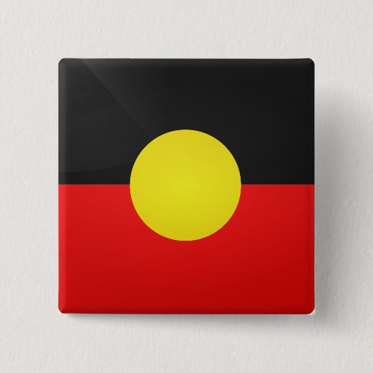 Aborigin Glanzende Vierkante Vlag Button 5,1 Cm (Voorkant)