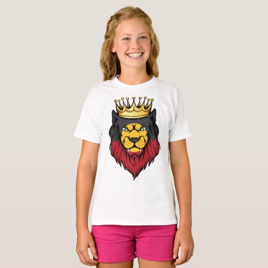 Aborigin Lion King Flag T-shirt (Voorkant volledig)