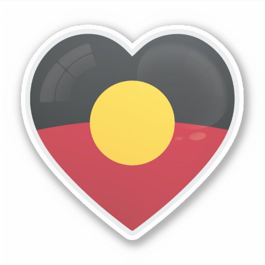 Aborigin Love Flag Sticker (Voorkant)