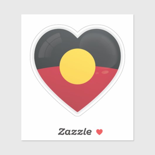 Aborigin Love Flag Sticker (Vel)