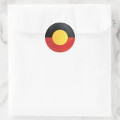 Aborigin Ronde pictogramvlag Ronde Sticker (Tas)