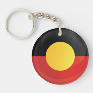 Aborigin Ronde pictogramvlag Sleutelhanger