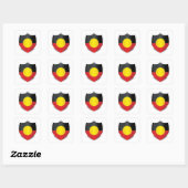 Aborigin Silver Shield Flag perfect voor jou of jo Vierkante Sticker (Vel)