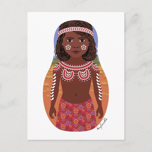 Aboriginaal Australisch Matryoshka Briefkaart (Voorkant)