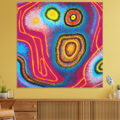 Aboriginal Abstract Art Vol 01 Canvas Afdruk (Insitu (Woonkamer))
