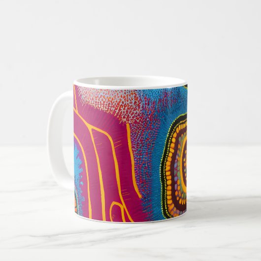 Aboriginal Abstract Art Vol 01 Koffiemok (Voorkant links)