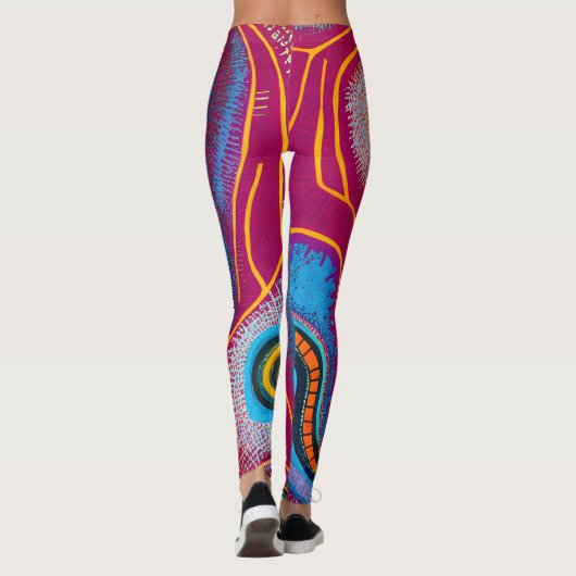 Aboriginal Abstract Art Vol 01 Leggings (Achterkant)