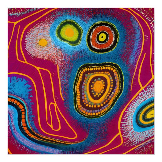 Aboriginal Abstract Art Vol 01 Perfect Poster (Voorkant)