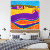 Aboriginal Abstract Art Vol 02 Canvas Afdruk (Insitu (Slaapkamer))