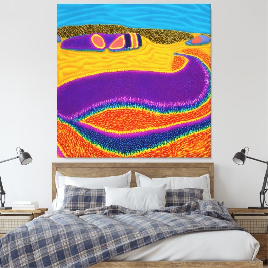 Aboriginal Abstract Art Vol 02 Canvas Afdruk (Insitu (Slaapkamer))