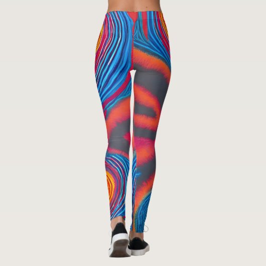 Aboriginal Abstract Art Vol 03 Leggings (Achterkant)