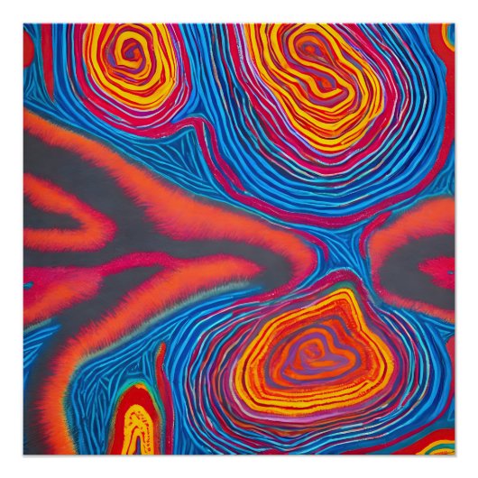Aboriginal Abstract Art Vol 03 Perfect Poster (Voorkant)
