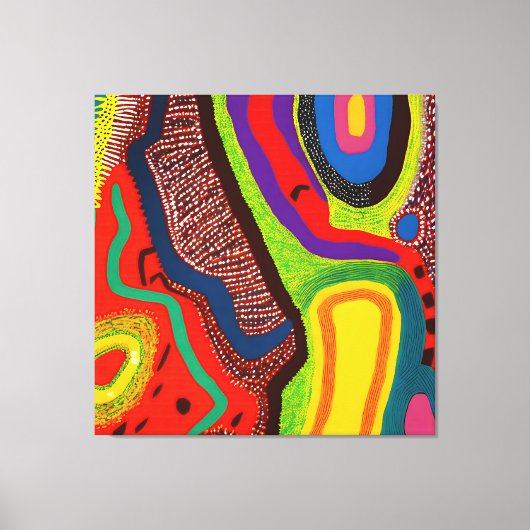 Aboriginal Abstract Art Vol 06 Canvas Afdruk (Voorkant)
