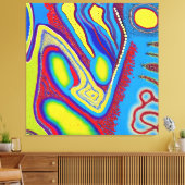 Aboriginal Abstract Art Vol 10 Canvas Afdruk (Insitu (Woonkamer))