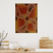Aboriginal Animal Collectie Poster (Keuken)