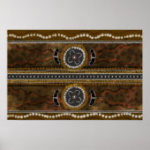 Aboriginal Art Canvas - damesbijeenkomst voor voed Poster (Voorkant)