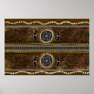 Aboriginal Art Canvas - damesbijeenkomst voor voed Poster