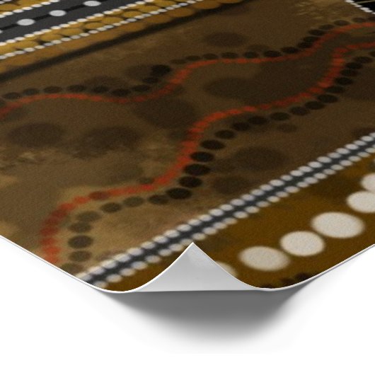 Aboriginal Art Canvas - damesbijeenkomst voor voed Poster (Hoek)