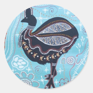 Aboriginal Art Cassowary Sticker