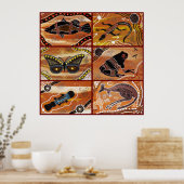 Aboriginal Art Collage Poster (Keuken)