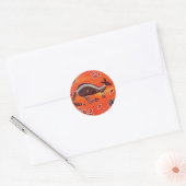 Aboriginal Art Desert Kangaroo Sticker (Envelop)