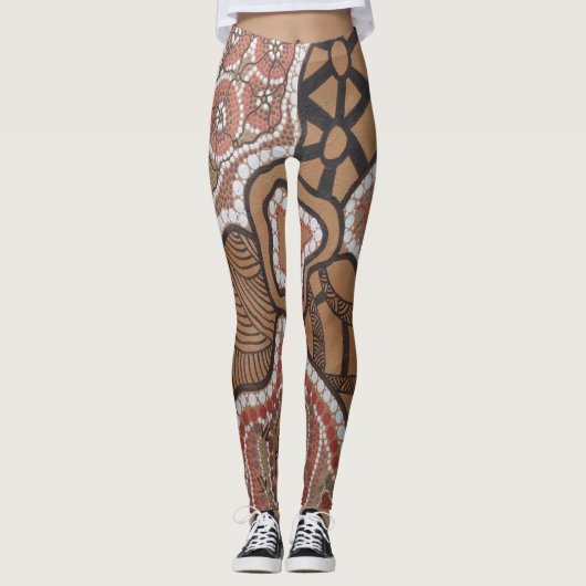Aboriginal Art Gamilaroi Leggings (Voorkant)
